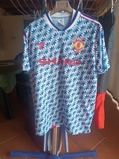 Maglia Shirt MANCHESTER UNITED away SHARP 1992 L Size CANTONA BECKHAM Replica