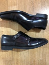 FRATELLI ROSSETTI doppia fibbia vera pelle made in italy CON DIFETTO SIZE 7 