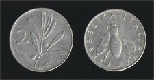 2 LIRE 1957 ULIVO E APE -