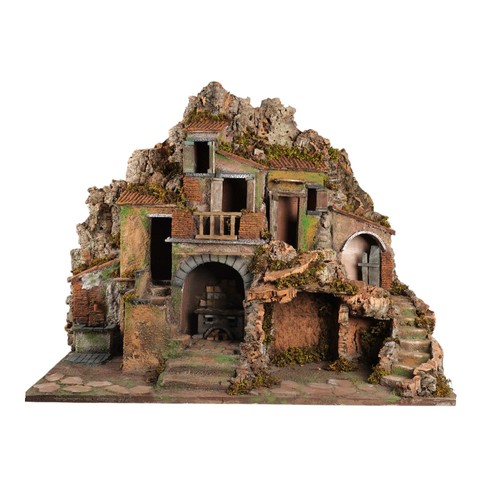 Presepe con fontana luci ed - con,