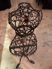 MANICHINO PICCOLO IN FERRO BATTUTO CON PIETRE