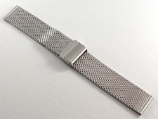 Cinturino in acciaio Inox massiccio maglia Milano ansa dritta 22 mm