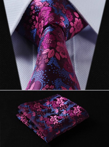 Cravatta uomo rosa - blu, tessuto