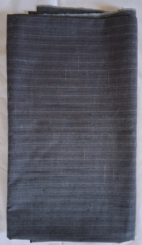 Tessuto misto seta blu grigio - misto,