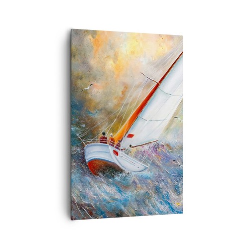 Quadro tela 80x120cm barca - quadro,