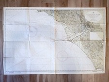 Carta nautica antica Tirreno - Italia Da Capo Linaro ad Anzio 1883 - 1967