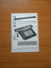 1953 CALCOLATRICE ELETTRICA ARCHIMEDES DIEHL MOD A18 EPOCA VINTAGE PUBBLICITA