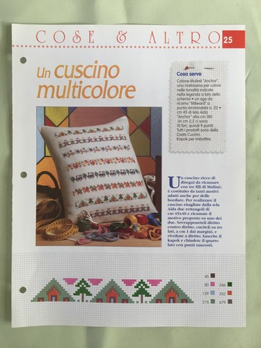 Schema punto croce cuscino - croce,