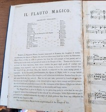 Mozart Il Flauto Magico spartito canto e pianoforte, italiano e inglese