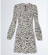 LIU JO ABITO in crêpe stampato animalier taglia 46  