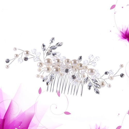 Pettine per sposa perlato - , da