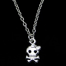 Collana con teschio argento - collana, a