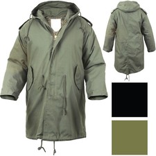 Parka militare M-51 coda di pesce con cappuccio esercito campo giacca invernale coda lunga trench