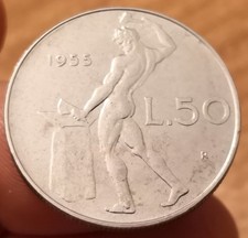 Moneta 50 Lire 1955, Italia