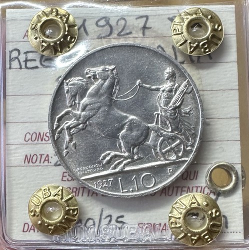 Moneta regno italia - d', biga