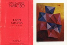 GISCHIA, Leon.Pieghevole della mostra alla Galleria Narciso, Torino, 1980