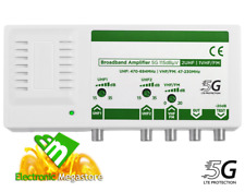 Centralino Antenna Tv Amplificatore Segnale Da Interno VHF UHF Con Filtro LTE 5G