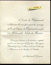 2 faire-part de Mariage Comte