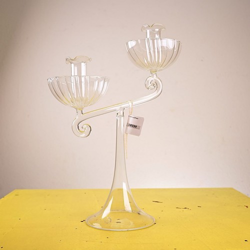 Candelabro vintage vetro - candelabro,