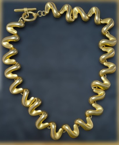 Collana vintage wave gold - collana,