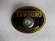 TAMBURO logo marca  etichetta piastrina stemma in metallo x tom timpano rullante