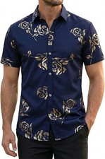 ZEROYAA camicia uomo elegante