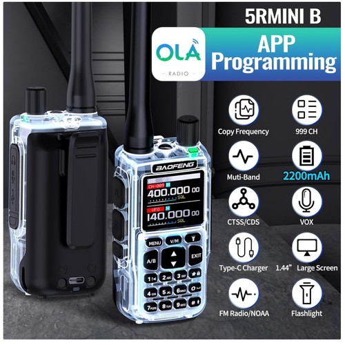 Mini ham radio dual ptt - ptt, noaa