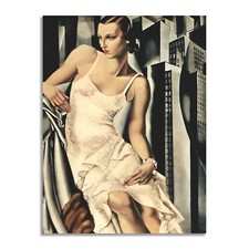 Quadro stampa su tela con vernice effetto dipinto - Tamara de Lempicka