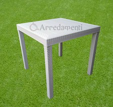 TAVOLO DA ESTERNO GIARDINO POLI RATTAN 80X80 BAR RISTORANTE PUB MADE IN ITALY