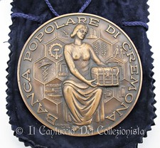 Banca Popolare Cremona Centenario fondazione Medaglia Scultore Varisco Lorioli