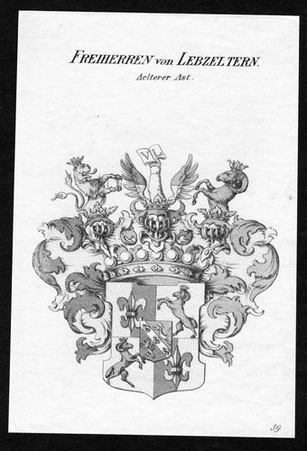 1820 lebzeltern wappen adel - 1820,