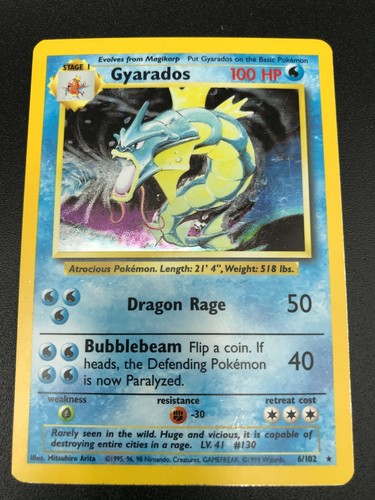 Gyarados 102 holo - 6/102, base