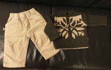 Cardigan Timberland in lana + pantaloni in velluto taglia12 mesi