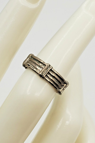Anello fascia 925 costine - anello,