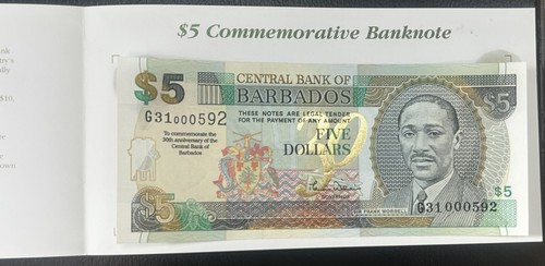 Banconota barbados 5 - banconota, $5