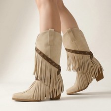 Stivali western donna tacco a