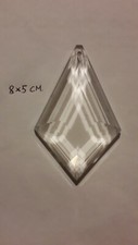 Goccia Cristallo per ricambio lampadari antichi, prisma 8x5 cm #2