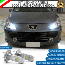 KIT FULL LED H7 ABBAGLIANTI PER PEUGEOT 307 RESTYLING 6000K BIANCO CANBUS