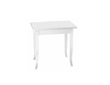 TAVOLO QUADRATO FISSO IN LEGNO DA CUCINA BAR CLASSICO ARTE POVERA BIANCO OPACO