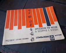 LOMBARDINI MOTORI MOTOREN ENGINE MOTEUR LISTINO PARTI RICAMBIO LDA LA 1967 