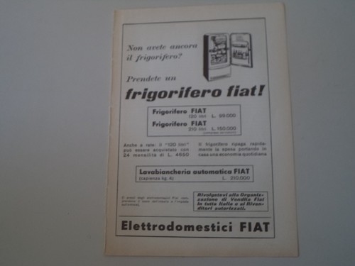 Advertising pubblicità 1957 - advertising,