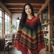 Poncho alpaca bambino anima