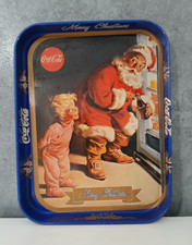 Vassoio Pubblicitario Coca Cola in Metallo 25Cm Vintage Babbo Natale