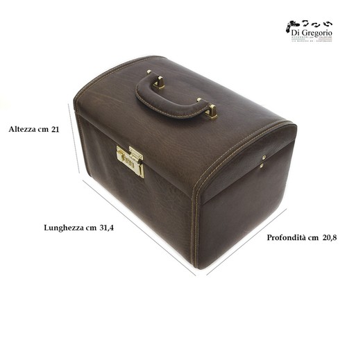 Beauty case bauletto pelle