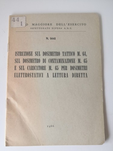 Istruzioni sul dosimetro