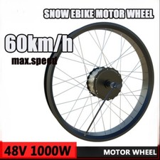 48V 1000W 20 24 26x4.0er Snow Ebike Fat Tire Rear Brushless Gear Hub Motor Wheel