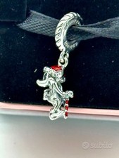 Disney Parks Pandora Mickey Mouse Dangle Charm Candy Cane Holiday Christmas Vaca