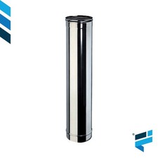 CANNA FUMARIA TUBO MONO PARETE IN ACCIAIO INOX AISI 316L PER CAMINI