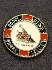 Old Pins Pin Badge Spilla A.C.Milan Tonda gruppo Ultras Cuore Fede Onore Lealta'