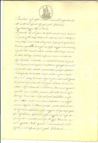1869 torino inventario beni - 1869,